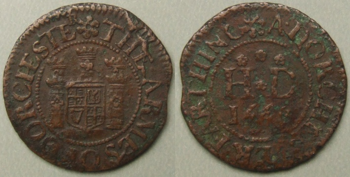 Dorchester, town issue 1669 farthing, N891